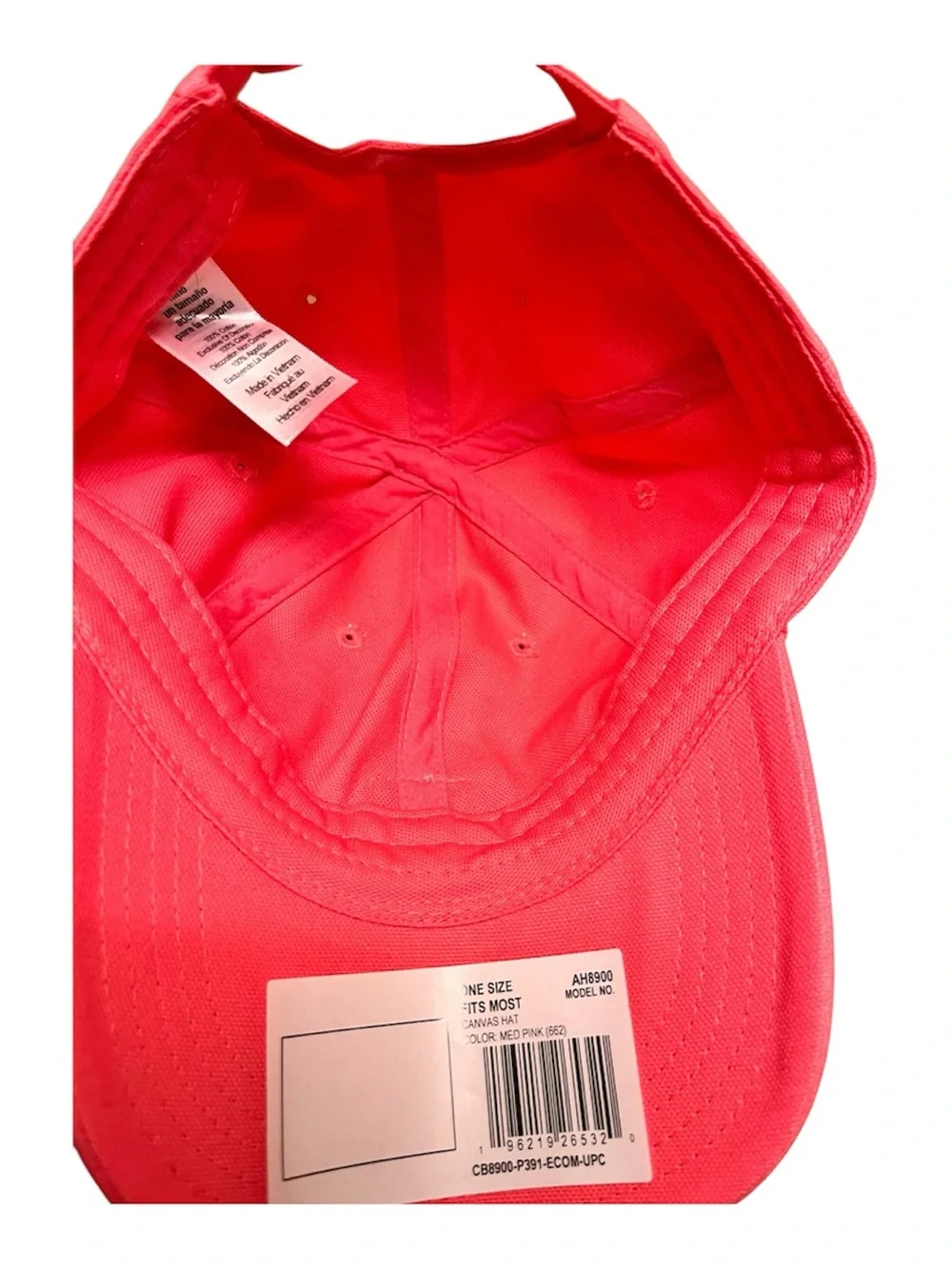 Carhartt Coral Pink Logo Canvas Cap
